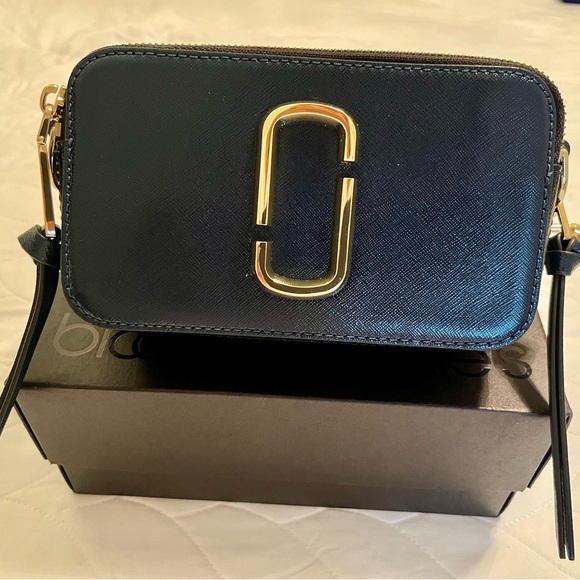 MARC JACOBS SNAP SHOT Shoulder Bag Blue Sea Multi Color...